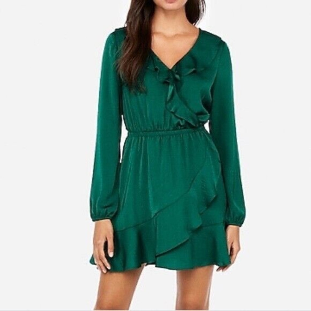 Express emerald green dress size XS